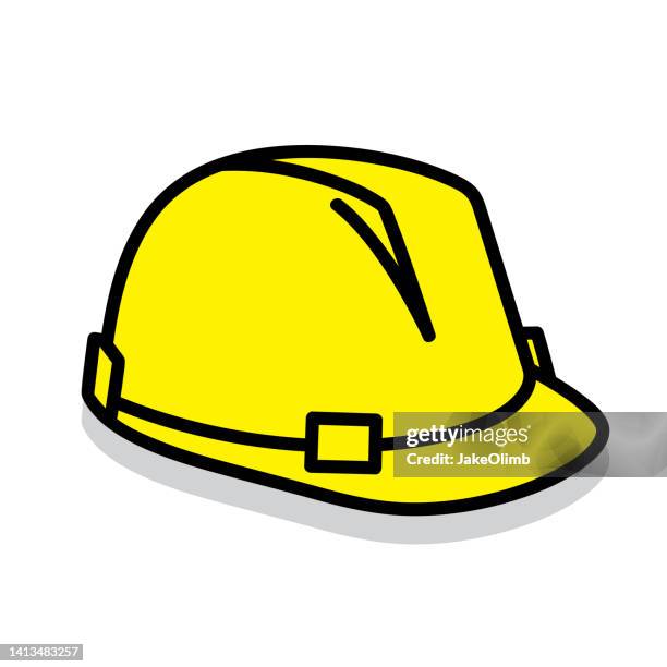 ilustraciones, imágenes clip art, dibujos animados e iconos de stock de hard hat doodle 6 - casco duro