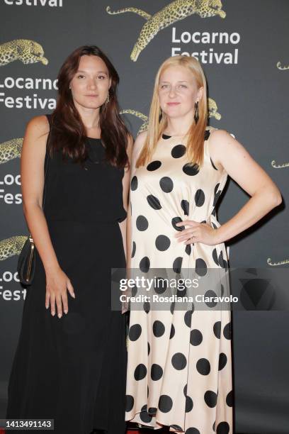 Christina Tynkevych and Olga Matat attend the 75th Locarno Film Festival red carpet on August 07, 2022 in Locarno, Switzerland.