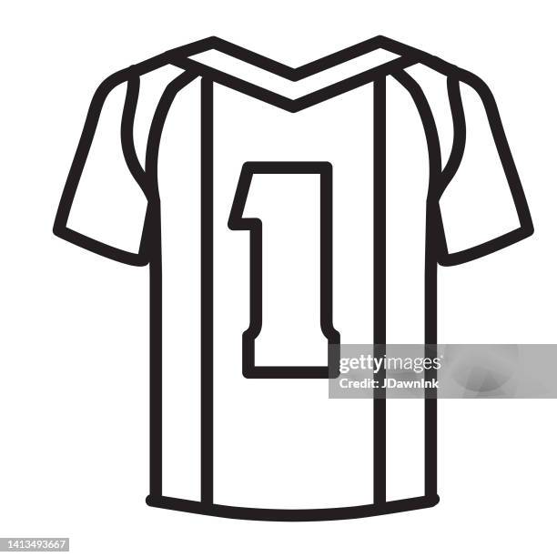 back to school sports jersey shirt icon - editable stroke - sports jersey stock illustrations