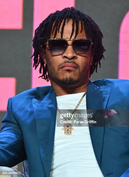 Rapper T.I. Onstage during 2022 InvestFest at Georgia World Congress Center on August 07, 2022 in Atlanta, Georgia.