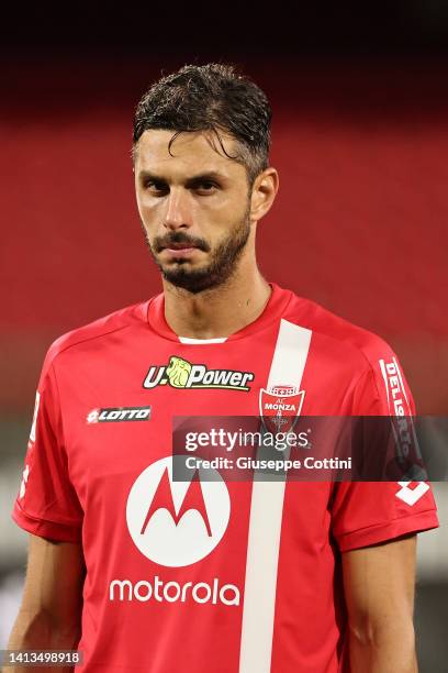 Andrea Ranocchia of AC Monza looks on during the Coppa Italia Round of 32 match between AC Monza and Frosinone Calcio at U-Power Stadio Brianteo on...