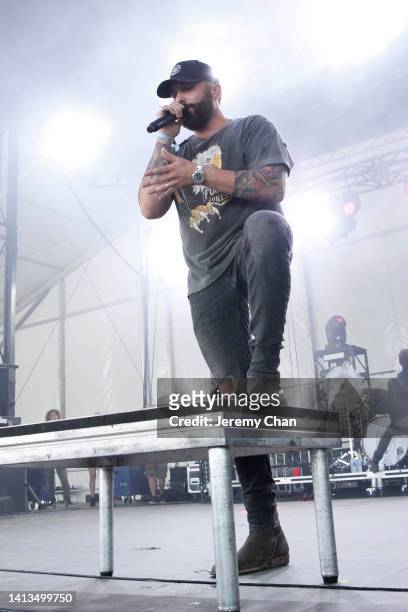 Tyler Rich performs during day 4 of the 2022 Boots And Hearts Music Festival at Burl's Creek Event Grounds on August 07, 2022 in Oro Station, Ontario.