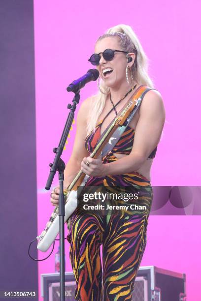 Lindsay Ell performs during day 4 of the 2022 Boots And Hearts Music Festival at Burl's Creek Event Grounds on August 07, 2022 in Oro Station,...