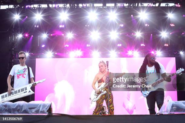 Lindsay Ell performs during day 4 of the 2022 Boots And Hearts Music Festival at Burl's Creek Event Grounds on August 07, 2022 in Oro Station,...