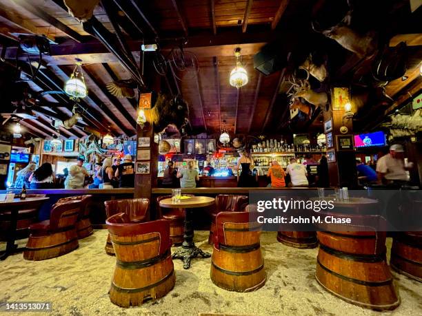 historic saloon no. 10, interior, deadwood, south dakota (usa) - bar wide angle stock pictures, royalty-free photos & images