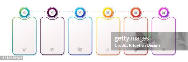 steps options elements infographic template for website, ui apps, business presentation. easy editable blank infographic template. - pillar infographic stock illustrations