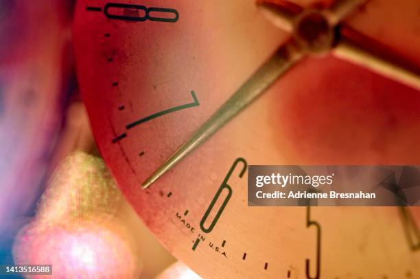 abstract of old clock face - uhrzeiger stock-fotos und bilder