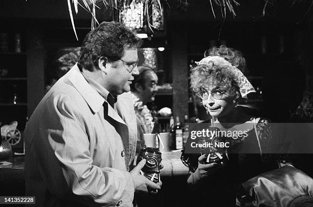 Murder She Rote" Episode 21 -- Pictured: Stephen Furst as Doctor Elliot Axelrod, Jeannie Elias as Marcy Eisenberg -- Photo by: David Sutton/NBCU...