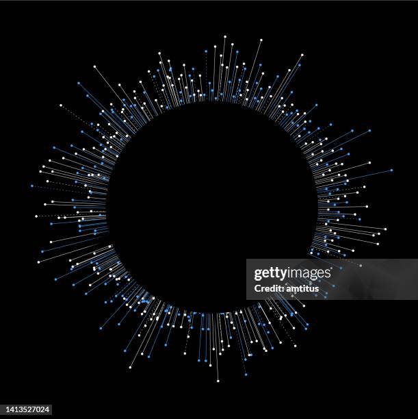 stockillustraties, clipart, cartoons en iconen met network explosion - circle infographic