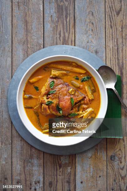 singapore fish head curry - curry powder stock pictures, royalty-free photos & images