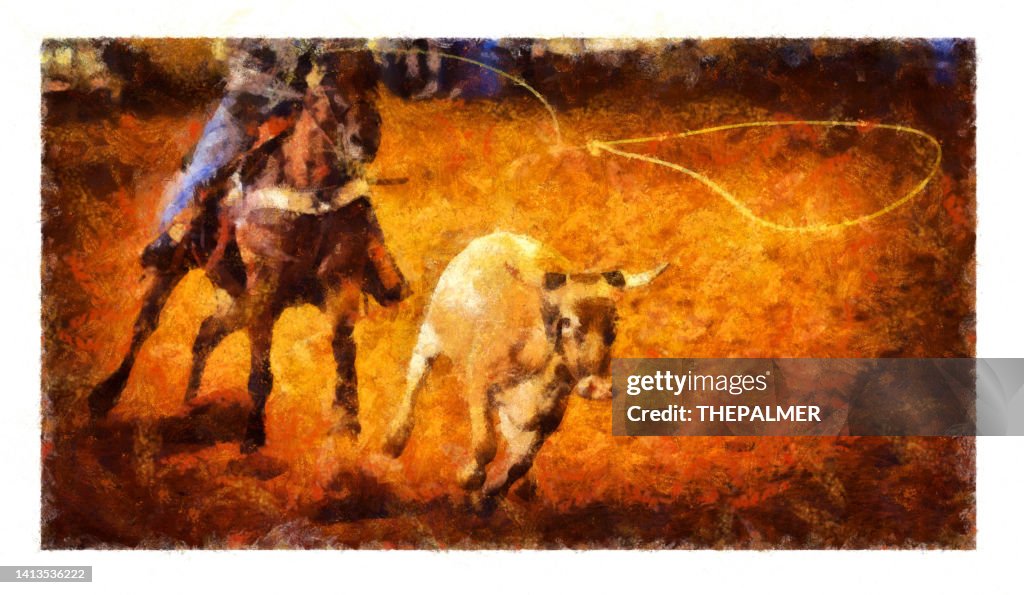 Team Roping Prom Poster Team Roping Digital Photo Manipulation High-Res Vector Graphic - Getty ...
