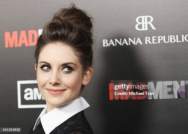 Alison Brie arrives at AMC's special screening of "Mad Men" season 5 held at ArcLight Cinemas Cinerama Dome on March 14, 2012 in Hollywood,...