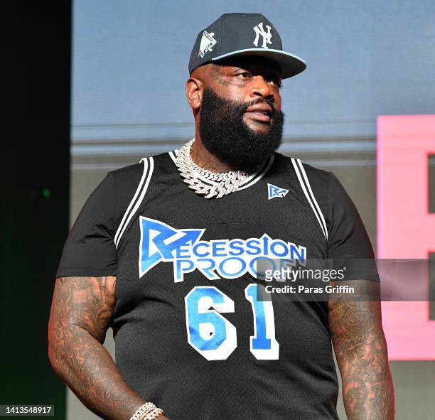 Rapper Rick Ross performs onstage during 2022 InvestFest at Georgia World Congress Center on August 07, 2022 in Atlanta, Georgia.