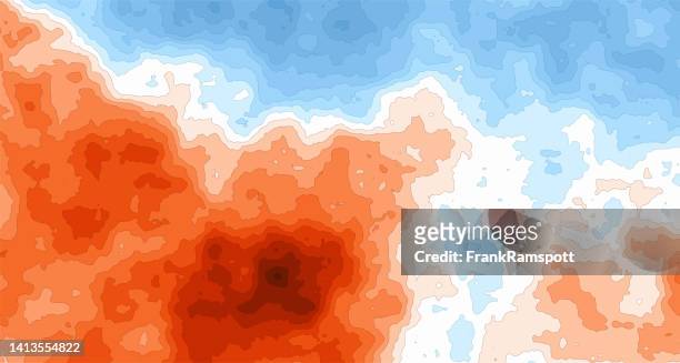 generic heat cold temperature map 628 - extreme weather map stock illustrations