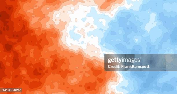 bildbanksillustrationer, clip art samt tecknat material och ikoner med generic heat cold temperature map 253 - värme