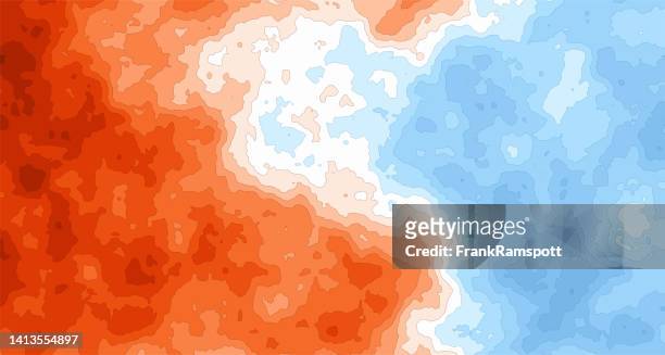 generic heat cold temperature map 253 - warm colours stock illustrations
