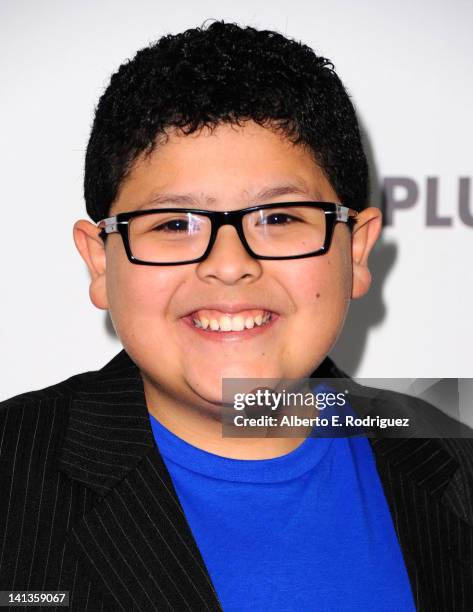 Actor Rico Rodriguez arrives to The Paley Center for Media's PaleyFest 2012 honoring "Modern Family" at Saban Theatre on March 14, 2012 in Beverly...