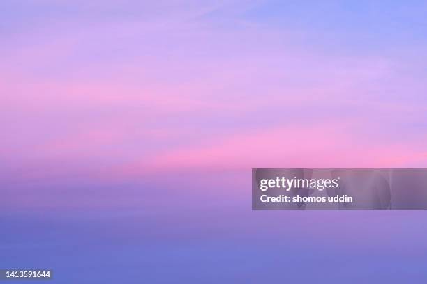 sky at sunset - blue hour imagens e fotografias de stock