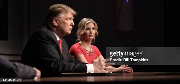 Donald Trump and Ivanka Trump during the Celebrity Apprentice live season finale on May 16, 2010 in New York City.