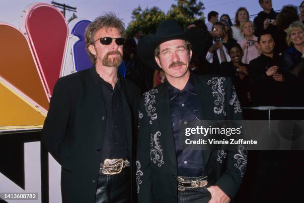 Ronnie Dunn and Kix Brooks attend the 25th Anniversary Arista Records Show taping held at the Shrine Auditorium in Los Angeles, California, United...