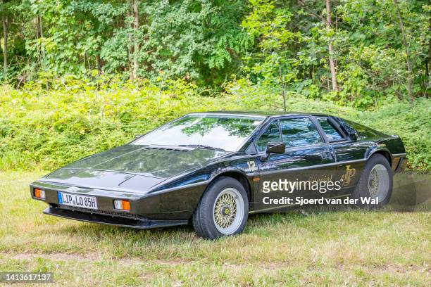 Lotus Esprit S3 John Player Special classic sports car on display during the classic days event on August 6, 2022 in Düsseldorf, Germany. The 2022...