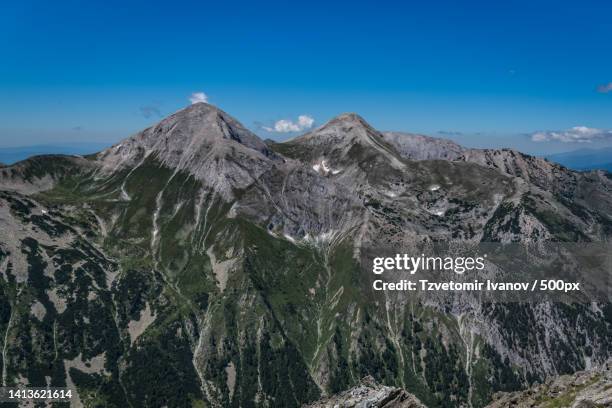 scenic view of mountains against blue sky,pirin national park,bulgaria - pirin mountains stock pictures, royalty-free photos & images