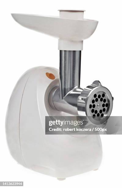 close-up of faucet against white background,poland - meat grinder stock pictures, royalty-free photos & images