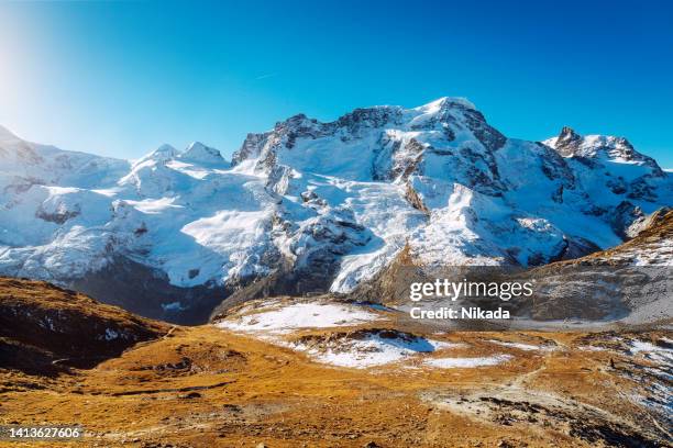 swiss alps, near matterhorn, swiss alps, valais, switzerland - hill station stock pictures, royalty-free photos & images