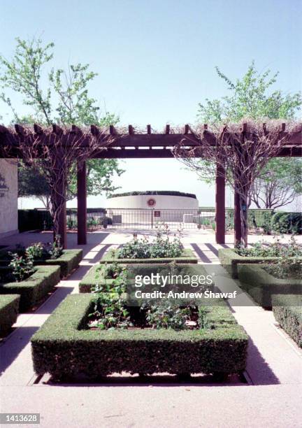Shown here are the gardens within the memorial and future burial site of former President Ronald Reagan, and his wife, First Lady Nancy Reagan, in...