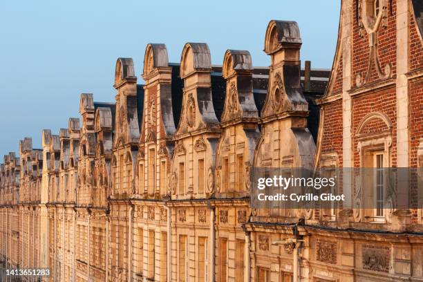 facades of historical houses in arras, hauts-de-france, france - nord pas de calais stock pictures, royalty-free photos & images