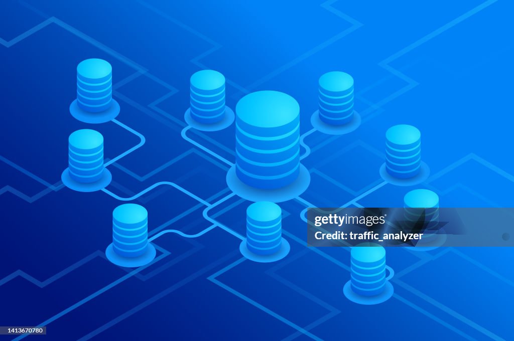 Database Isometric Background High-Res Vector Graphic - Getty Images