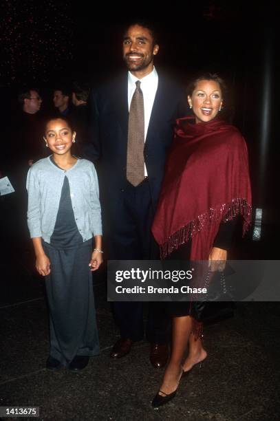 Vanessa Williams arrives for the premiere of the TNT Original Film "Don Quixote" with her husband, basketball player Rick Fox, and her daughter...