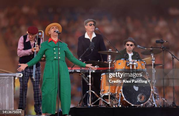 Dexys perform during the Birmingham 2022 Commonwealth Games Closing Ceremony at Alexander Stadium on August 08, 2022 on the Birmingham, England.