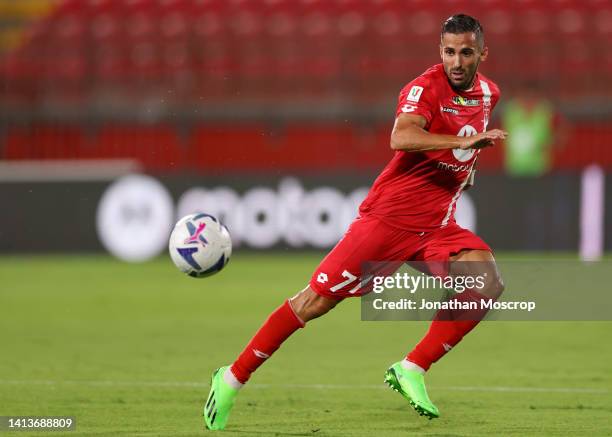 Marco D'Alessandro of AC Monza during the Coppa Italia Round of 32 match between AC Monza and Frosinone Calcio at Stadio Brianteo on August 07, 2022...