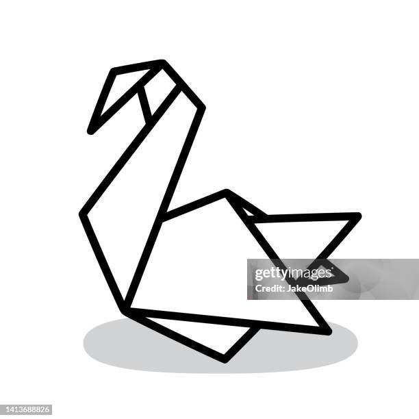 origami doodle 5 - animal neck stock illustrations