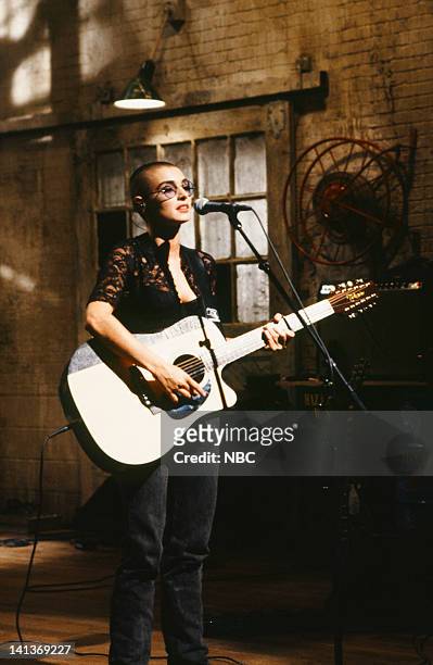 Episode 1 -- Pictured: Musical guest Sinead O'Connor performs on September 29, 1990 -- Photo by: Alan Singer/NBCU Photo Bank