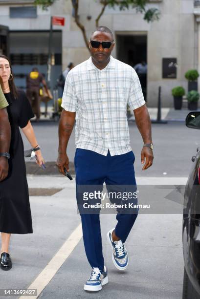 Idris Elba is seen in Manhattan on August 08, 2022 in New York City.