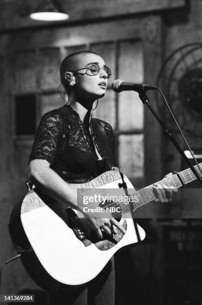 Episode 1 -- Pictured: Musical guest Sinead O'Connor performs on September 29, 1990 -- Photo by: Alan Singer/NBCU Photo Bank