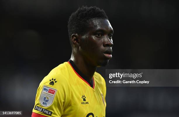 Ismaila Sarr of Watford during the Sky Bet Championship between West Bromwich Albion and Watford at The Hawthorns on August 08, 2022 in West...