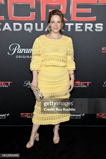 Jessie Mueller attends Paramount+'s 'Secret Headquarters' New York Premiere at Signature Theater on August 08, 2022 in New York City.