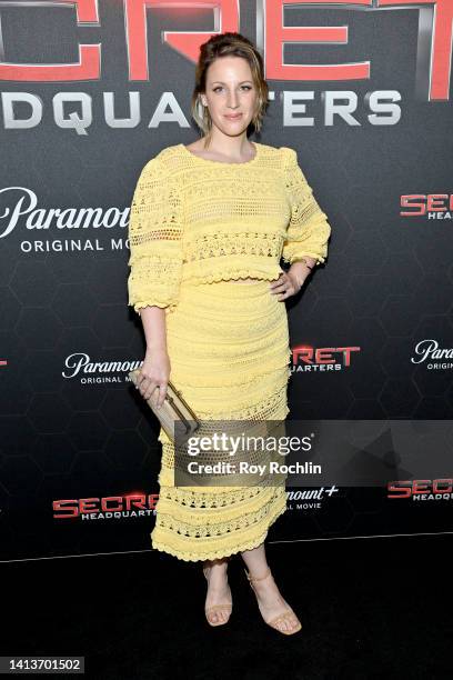 Jessie Mueller attends Paramount+'s 'Secret Headquarters' New York Premiere at Signature Theater on August 08, 2022 in New York City.