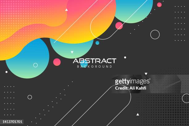 abstract liquid waving geometric gradient background with geometric shape. modern and trendy template design for brochures, flyers, magazine, business card, branding, banners, headers, book covers, graphic design background - dotted line stock illustrations
