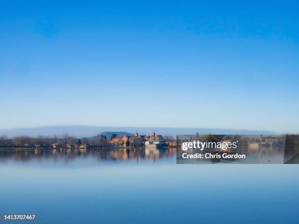 beautiful lake reflections - narrow stock pictures, royalty-free photos & images