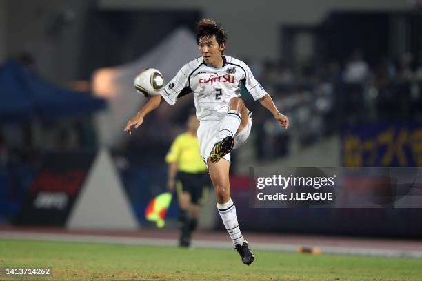 Hiroki Ito of Kawasaki Frontale in action during the J.League J1 match between Montedio Yamagata and Kawasaki Frontale at NDsoft Stadium Yamagata on...