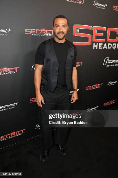 Actor Jesse Williams attends the Paramount+ 'Secret Headquarters' premiere at Signature Theater on August 08, 2022 in New York City.