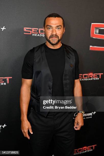 Actor Jesse Williams attends the Paramount+ 'Secret Headquarters' premiere at Signature Theater on August 08, 2022 in New York City.