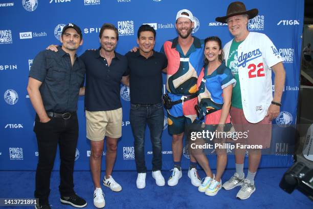 Brad Paisley, Rob Lowe, Mario Lopez, Clayton Kershaw, Ellen Kershaw and Will Ferrell attend Ping Pong 4 Purpose at Dodger Stadium presented by...