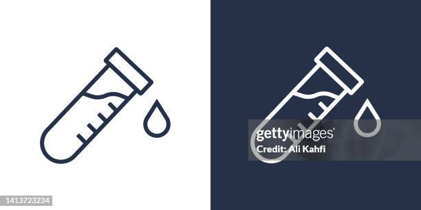 test tube icon - scientific sample stock illustrations