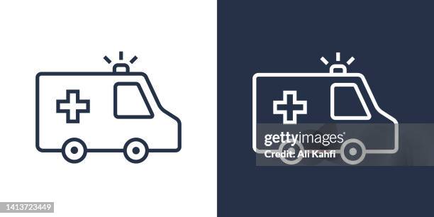ambulance icon - bereavement support stock illustrations