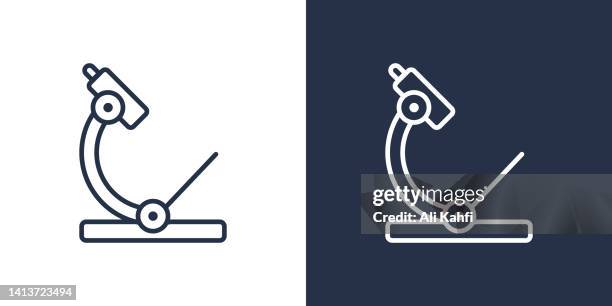 microscope icon - microscope lens stock illustrations